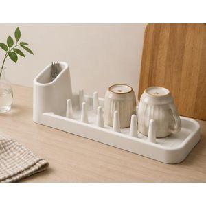 Égouttoir à Vaisselle – Organisateur Cuisine Pratique – Support Séchage Assiettes et Verres