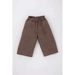 Defacto Baby Girl Regular Fit Houndstooth Wide Leg Trousers