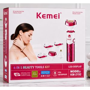 Kemei آلة إزالة الشعر 2 في 1 القابلة لإعادة الشحن للأنف والوجه - ماكينة حلاقة قابلة لإعادة الشحن USB للأنف والحواجب والجسم - ماكينة حلاقة كهربائية قابلة لإعادة الشحن