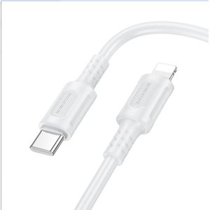 Borofone BX111 Cable Type C to Lightning  PD 27W Pour iPhone,iPad 1M Blanc 