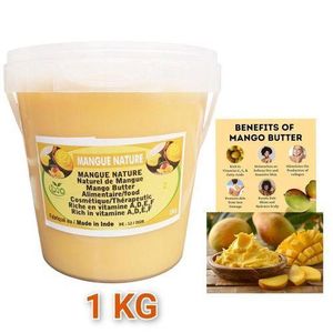 Bio Beurre  mangue 100 % naturel  cosmétique 1 kg Riche en vitamines