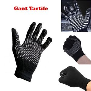 GANT TACTILE noir POUR Ecran tactile itouch ipad iphone Samsung HTC etc  type fibre a 10 doigts