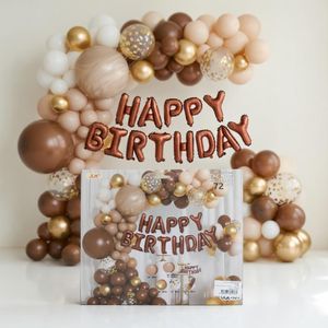 Kit Ballons Anniversaire Complet Happy Birthday - 72 Pièces + Lettres Mylar