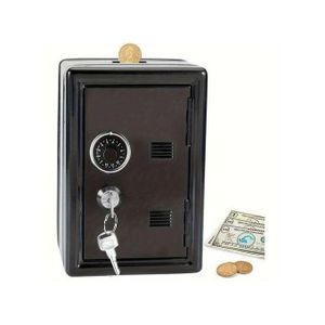 Coffre-Fort Métallique Portable avec Clé & Mot de Passe – Double Sécurité, Design Résistant aux Chocs, Coffre de Rangement Compact et Durable, Grande Capacité pour Argent, Bijoux, Documents et Objets de Valeur