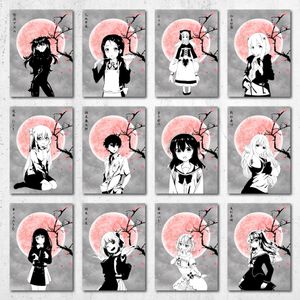 Pinky & Cute Female Anime Characters, 12 Poster A5