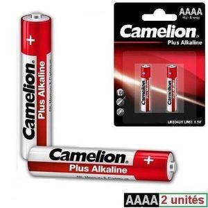 Camelion 2 Piles Alcaline AAAA - Plus Alcaline 4A- LR8, LR61 LR8D425 // Blister 2