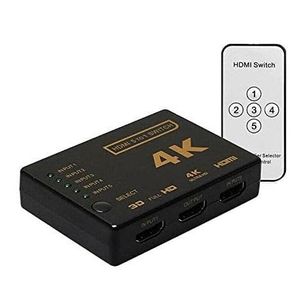 Switch HDMI 5 Entrées vers 1 Sortie 4K avec Télécommande