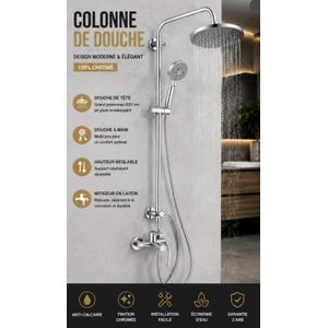 Ferri Colonne salle de bain avec mitigeur baignoire pour un système douche complet 