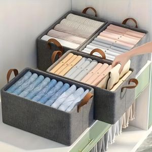 Boîte de Rangement Pliable pour Vêtements avec Poignée – Organisateur en Tissu pour Jeans, T-shirts et Sous-Vêtements