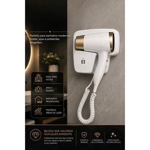 Sèche-Cheveux pour Salle de Bain – Fixation Murale et Accès Facile