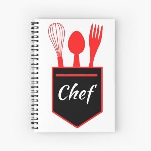 Chef Pocket Utensils Spiral Notebook Bloc note