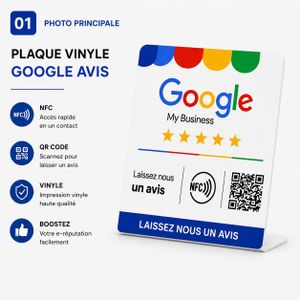 Mifare SUPPORT CHEVALIER ACRYLIQUE NFC GOOGLE REVIEW BLANC
