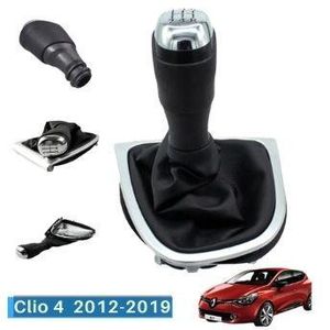 General levier de vitesse 5 vitesses en cuir PU pour Renault Clio 4 modèles de 2012 à 2019 (5 vitesses)