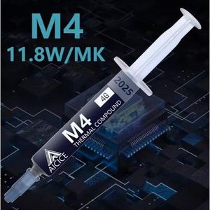Compound thermique en silicone 4G M4  transfert thermique efficace, adapté au refroidissement de la CPU et de la GPU des ordinateurs portables, avec une conductivité thermique de 11,8 W/mK, emballé dans un.