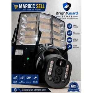 TvT Caméra de Surveillance Solaire 4G 3 Lentilles 12MP avec Projecteur 900W – Zoom Optique X10 