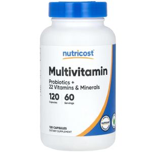Nutricost Nutricost, Multivitamin, Probiotics + 22 Vitamins & Minerals , 120 Capsules