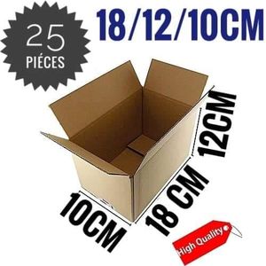 carton jumia d'emballage 25 pièce taille 18cm/12/10 cm pour embaler vos produit