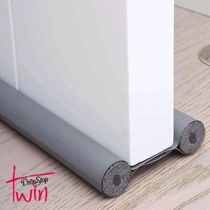 Drop Stop Bande d'étanchéité pour bas de porte, Double étanchéité - Gris