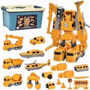 Jeu Magnétique Robot Transformable pour Enfants – Jouet de Construction et d’Assemblage avec Boîte de Rangement – Voiture et Robot Éducatif Créatif – Cadeau Idéal Garçons et Filles 3 Ans+
