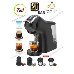 ماكينة قهوة إسبريسو بكبسولات عالية الجودة + 20 بار - قوة احترافية 1350 وات