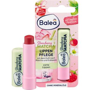 Balea Baume à Lèvres Strawberry Matcha – Hydratation, Teinte Naturelle & Parfum Fruité, Vegan