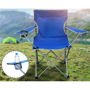 Chaise de camping et plage Fauteuil avec porte-gobelet