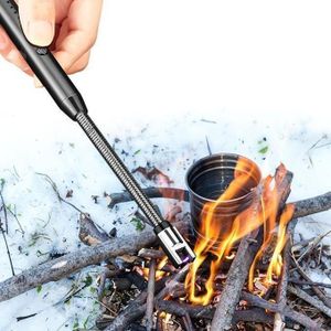 Briquet à arc coupe-vent rechargeable par USB pour cuisinières à gaz, bougies, barbecues et camping en plein air, pratique et écologique