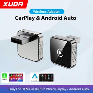 Adaptateur XUDA 2-en-1 CarPlay & Android Auto Sans Fil – USB Dongle Plug & Play pour Autoradio d’Origine (OEM), Bluetooth