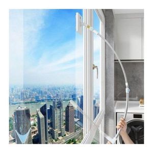 Vadrouille de nettoyage et de polissage du verre à réglable avec long manche