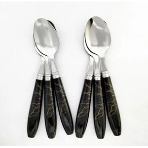 Cuillères à soupe en acier inoxydable 304, 5 pièces, cuillère à café,  cuillère à Dessert, ustensiles de SQUARE SPOON S 5PCS - Cdiscount Maison