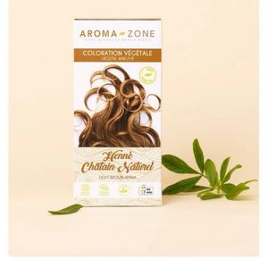 aromazone AROMA ZONE Henné Châtain naturel BIO - coloration végétale - 200g -