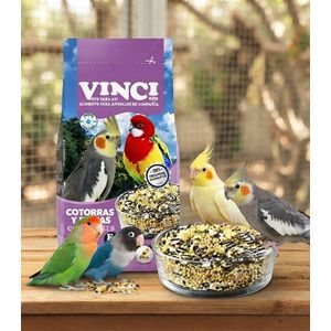 Vinci Nourriture alimentation pour oiseaux Calopsittes et Inséparables 1kg – Graines Riches en Nutriments