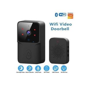 Sonnette Vidéo Smart Home, Sonnette avec caméra Tuya WiFi Sans Fil