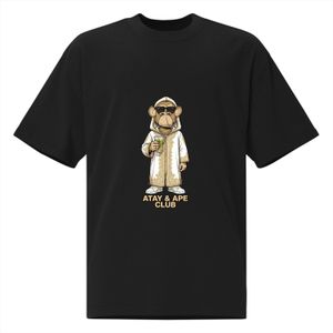 T-Shirt Oversized ATAY AND APE CLUB - Singe Marocain - Black