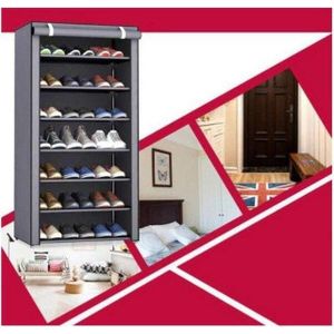Étagère à chaussures 9 étages pliable  Organisateur de rangement robuste, couloir, chambre, entrée  Meuble non tissé Jumia Maroc