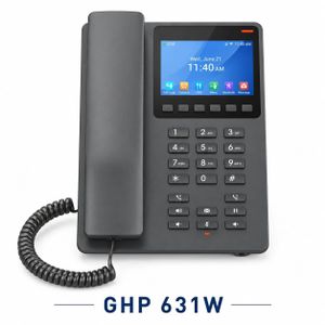 Grandstream COMPACT HOTEL PHONE IP WIFI  2 COMPTES SIP / 2 LIGNES  GHP631W