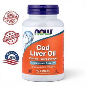 Now Foods Cod Liver Oill 1000 mg, (Huile de foie de morue) 90 Softgels