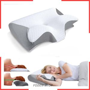 Oreiller médical ergonomique 2 en 1 pour les douleurs au cou, Oreiller orthopédique en mousse à mémoire de forme,oreiller de soutien,oreiller de lit,