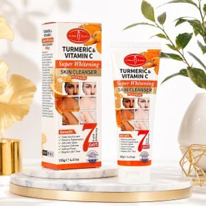 Aichun Beauty Beauty Nettoyant Visage & Corps au Curcuma & Vitamine C – Crème Nettoyante – 125 g