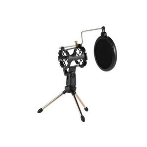 Mini support de microphone de bureau avec kit de filtre anti-pop