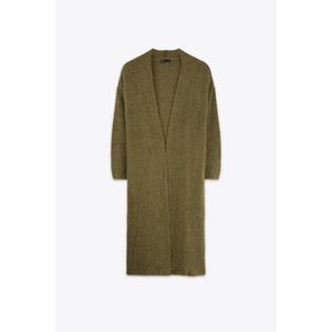 Marwa Cardigan Simple Long - Kaki