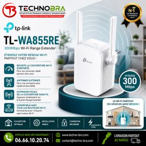 TP-Link Point d'accès WiFi / Répéteur WiFi 4 300 Mbps Range Extender (TL-WA855RE) N300