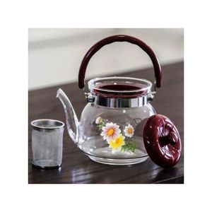 Théière et cafetière en verre résistant à la chaleur avec passoire 900ml