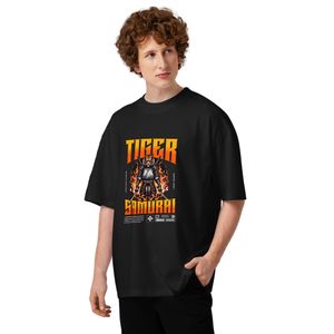 ECHO "Tiger Samurai" Graphic T-Shirt – Premium Black Oversized