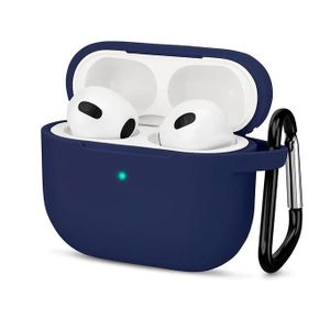 Coque protection en silicone pour AirPods Pro 3 Generation (2025) pochette bleu marin