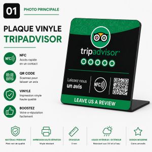 Mifare SUPPORT CHEVALIER ACRYLIQUE NFC TRIP ADVISOR REVIEW NOIRE