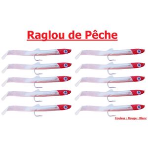  10 قطع شوربة راجلو بيش ليوري 12 سم × 4.2 جرام خصلة ملفوفة طعم صيد