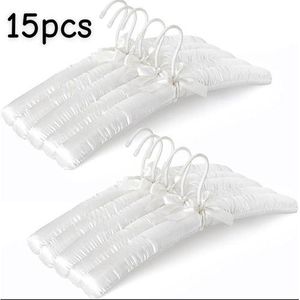 15 Cintres Rembourrés en Satin Blanc pour Vêtements et Manteaux .