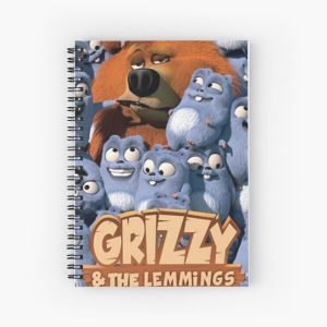GRIZZY AND LEMMINGS FUNNY KIDS GIFT CARTOON  Spiral Notebook Bloc note