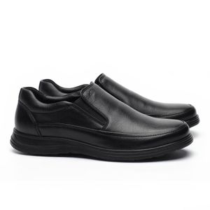 Cmd Chaussures de ville confortables : cuir noir premium et semelle médicale